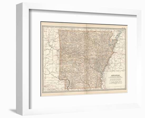 Plate 86. Map of Arkansas. United States-Encyclopaedia Britannica-Framed Premium Giclee Print