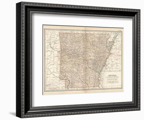 Plate 86. Map of Arkansas. United States-Encyclopaedia Britannica-Framed Premium Giclee Print