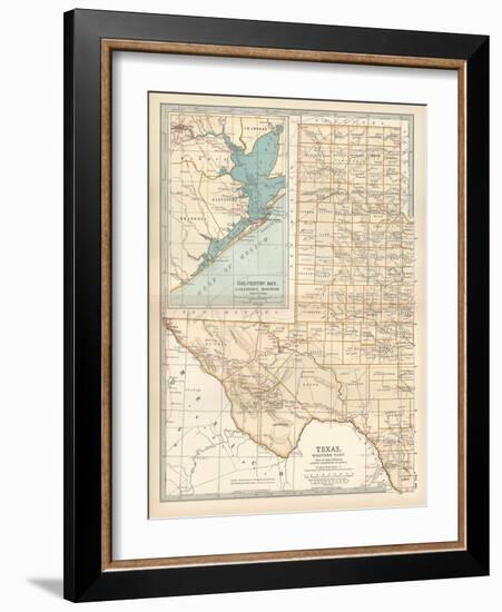 Plate 89. Map of Texas-Encyclopaedia Britannica-Framed Art Print