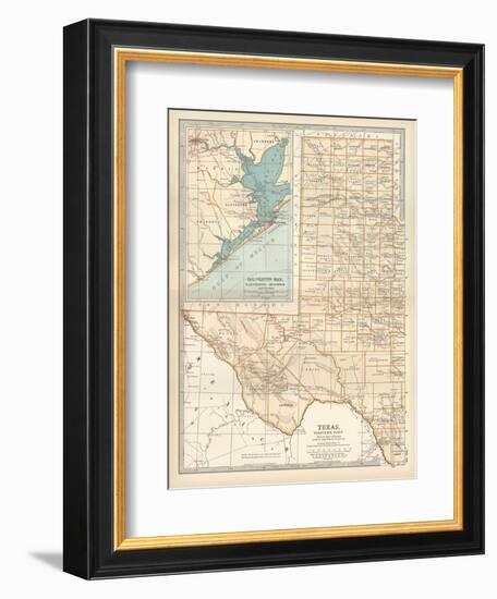 Plate 89. Map of Texas-Encyclopaedia Britannica-Framed Art Print