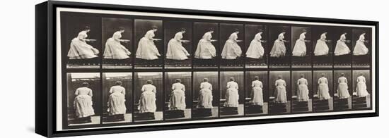 Plate 95. Ascending Stairs, A Basin in Hands, 1885 (Collotype on Paper)-Eadweard Muybridge-Framed Premier Image Canvas