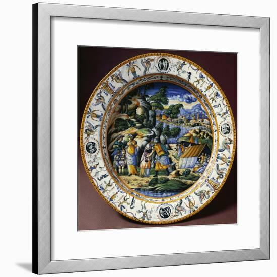 Plate Depicting Meeting Between Moses and Aaron Returning from Egypt-null-Framed Giclee Print