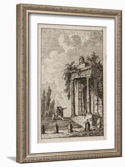Plate Four from Evenings in Rome, 1763-64-Hubert Robert-Framed Giclee Print