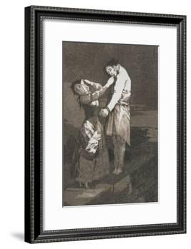 Plate from Los Caprichos, 1797-1798-Francisco de Goya-Framed Giclee Print