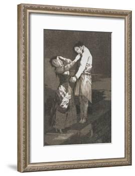 Plate from Los Caprichos, 1797-1798-Francisco de Goya-Framed Giclee Print
