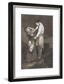 Plate from Los Caprichos, 1797-1798-Francisco de Goya-Framed Giclee Print