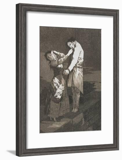 Plate from Los Caprichos, 1797-1798-Francisco de Goya-Framed Giclee Print