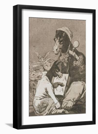 Plate from Los Caprichos, 1797-1798-Francisco de Goya-Framed Giclee Print