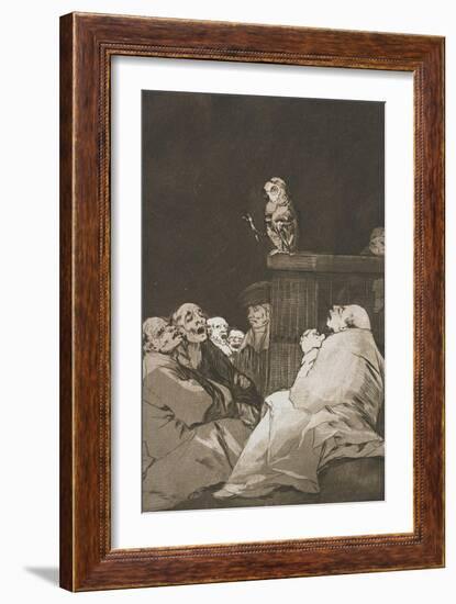 Plate from Los Caprichos, 1797-1798-Francisco de Goya-Framed Giclee Print