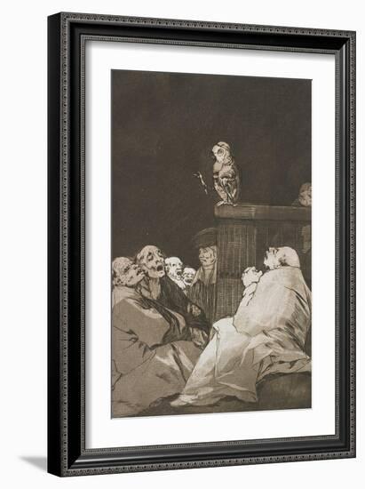 Plate from Los Caprichos, 1797-1798-Francisco de Goya-Framed Giclee Print