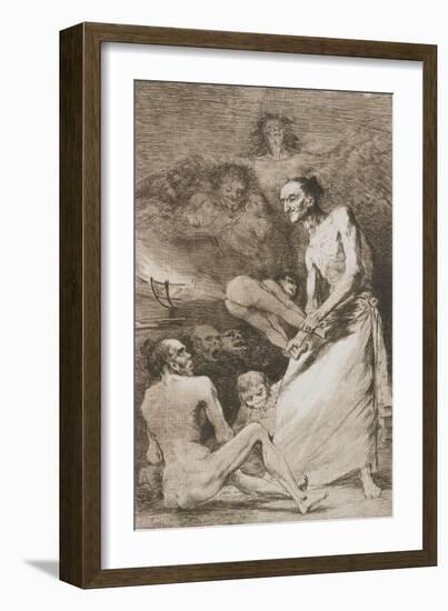 Plate from Los Caprichos, 1797-1798-Francisco de Goya-Framed Giclee Print