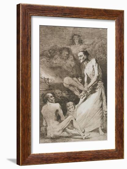 Plate from Los Caprichos, 1797-1798-Francisco de Goya-Framed Giclee Print