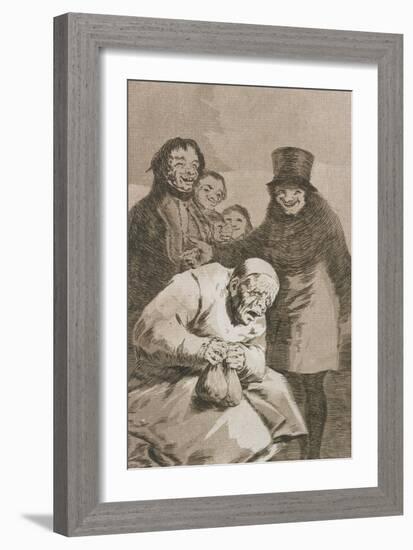 Plate from Los Caprichos, 1797-1798-Francisco de Goya-Framed Giclee Print