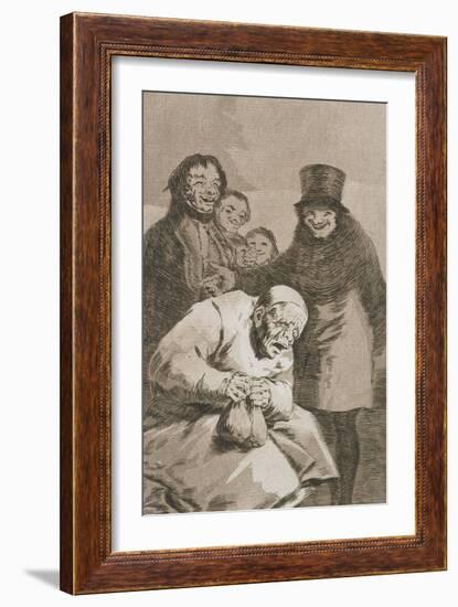 Plate from Los Caprichos, 1797-1798-Francisco de Goya-Framed Giclee Print