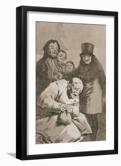 Plate from Los Caprichos, 1797-1798-Francisco de Goya-Framed Giclee Print