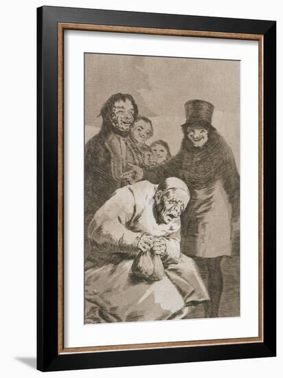 Plate from Los Caprichos, 1797-1798-Francisco de Goya-Framed Giclee Print