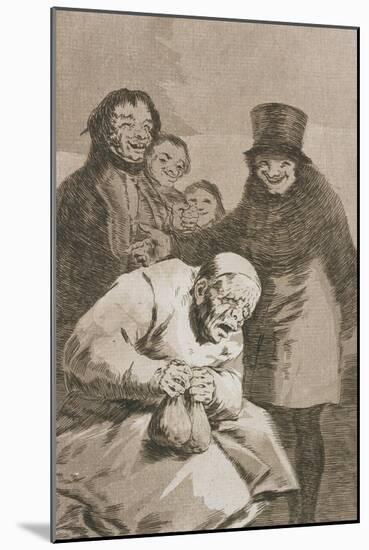 Plate from Los Caprichos, 1797-1798-Francisco de Goya-Mounted Giclee Print