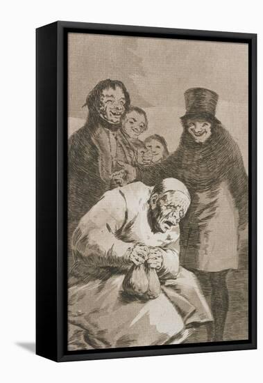 Plate from Los Caprichos, 1797-1798-Francisco de Goya-Framed Premier Image Canvas