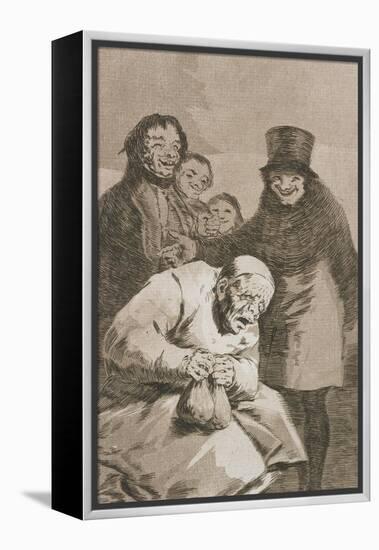 Plate from Los Caprichos, 1797-1798-Francisco de Goya-Framed Premier Image Canvas