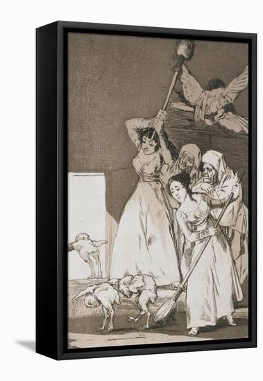 Plate from Los Caprichos, 1797-1798-Francisco de Goya-Framed Premier Image Canvas