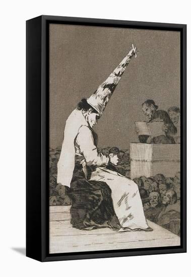 Plate from Los Caprichos, 1797-1798-Francisco de Goya-Framed Premier Image Canvas