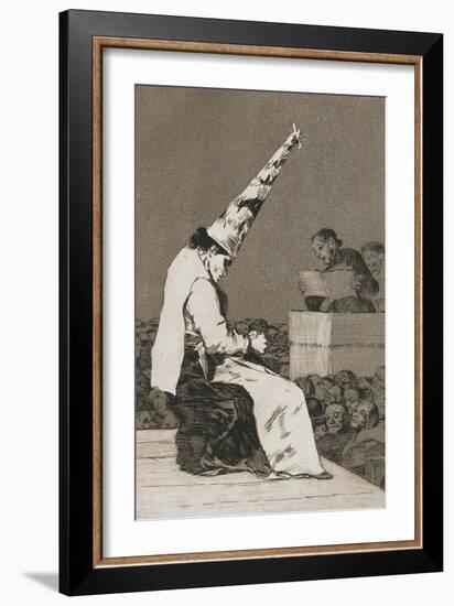 Plate from Los Caprichos, 1797-1798-Francisco de Goya-Framed Giclee Print