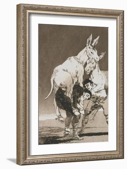 Plate from Los Caprichos, 1797-1798-Francisco de Goya-Framed Giclee Print