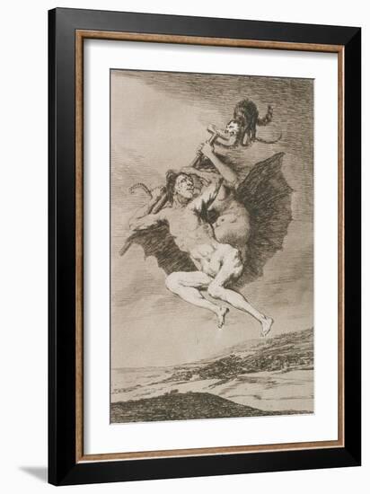 Plate from Los Caprichos, 1797-1798-Francisco de Goya-Framed Premium Giclee Print