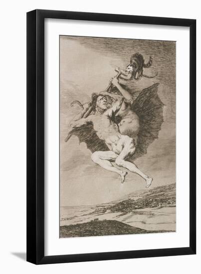 Plate from Los Caprichos, 1797-1798-Francisco de Goya-Framed Premium Giclee Print