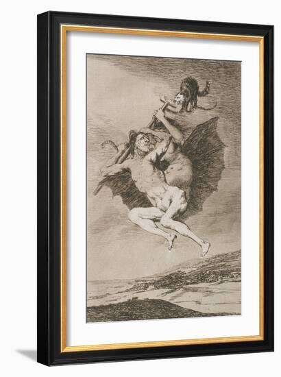 Plate from Los Caprichos, 1797-1798-Francisco de Goya-Framed Premium Giclee Print