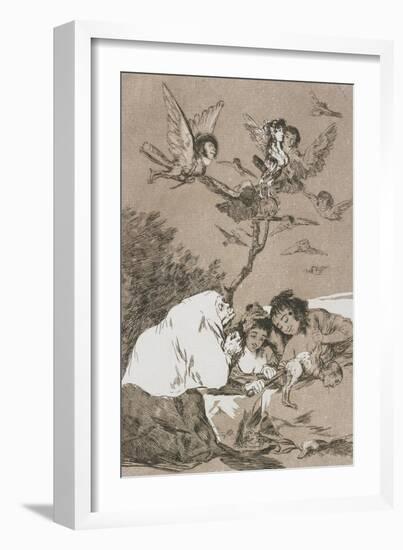 Plate from Los Caprichos, 1797-1798-Francisco de Goya-Framed Giclee Print