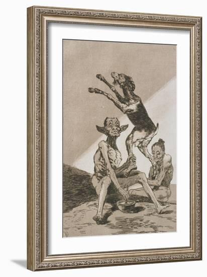 Plate from Los Caprichos, 1797-1798-Francisco de Goya-Framed Giclee Print