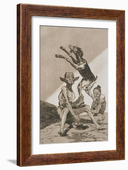 Plate from Los Caprichos, 1797-1798-Francisco de Goya-Framed Giclee Print