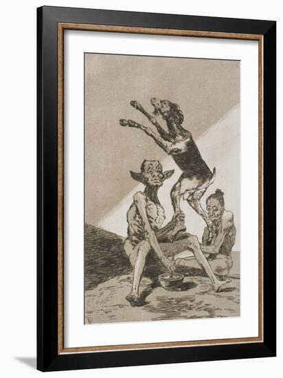 Plate from Los Caprichos, 1797-1798-Francisco de Goya-Framed Giclee Print