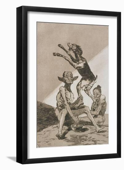 Plate from Los Caprichos, 1797-1798-Francisco de Goya-Framed Giclee Print