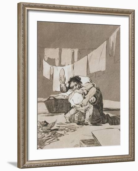 Plate from Los Caprichos, 1797-1798-Francisco de Goya-Framed Giclee Print