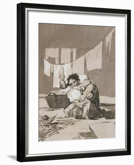 Plate from Los Caprichos, 1797-1798-Francisco de Goya-Framed Giclee Print