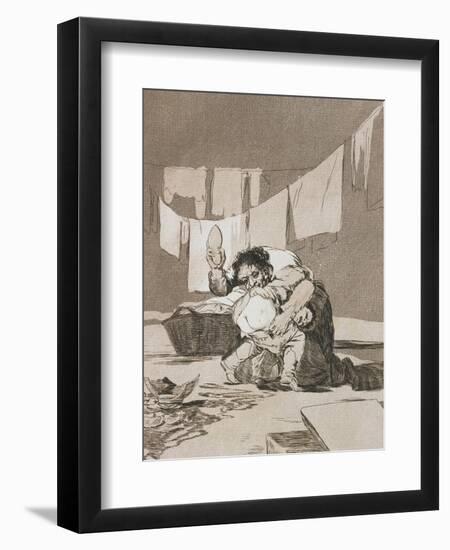 Plate from Los Caprichos, 1797-1798-Francisco de Goya-Framed Giclee Print