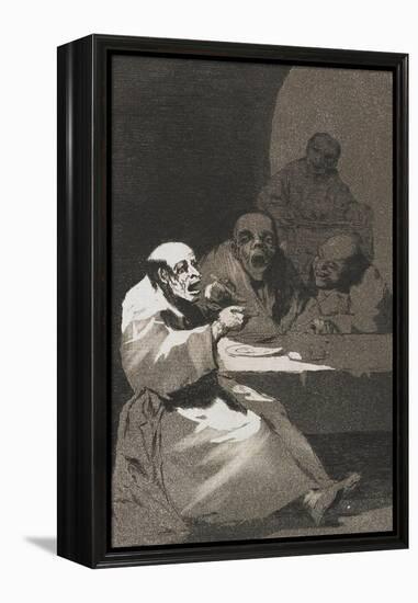 Plate from Los Caprichos, 1797-1798-Francisco de Goya-Framed Premier Image Canvas