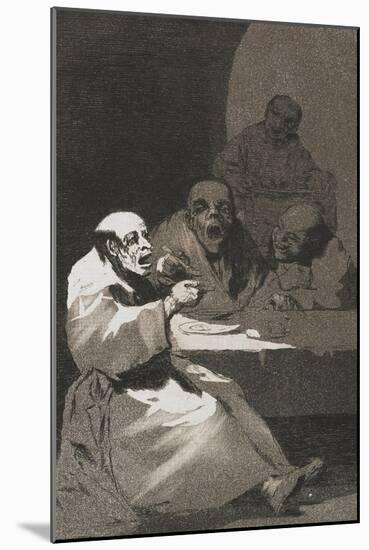 Plate from Los Caprichos, 1797-1798-Francisco de Goya-Mounted Giclee Print