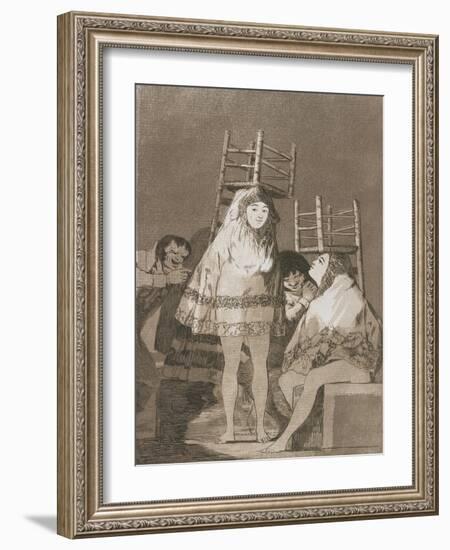 Plate from Los Caprichos, 1797-1798-Francisco de Goya-Framed Giclee Print