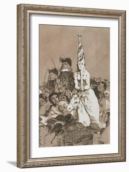 Plate from Los Caprichos, 1797-1798-Francisco de Goya-Framed Premium Giclee Print