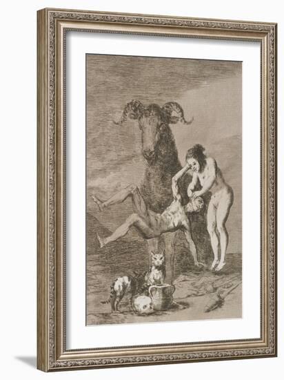 Plate from Los Caprichos, 1797-1798-Francisco de Goya-Framed Giclee Print