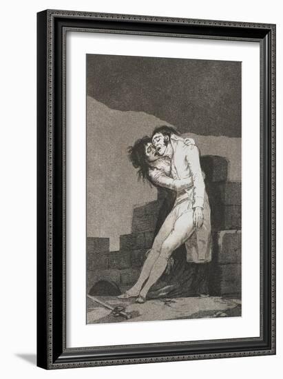 Plate from Los Caprichos, 1797-1798-Francisco de Goya-Framed Giclee Print