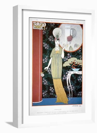 Plate from 'Modes Et Manieres' 1914 (Colour Litho)-Georges Barbier-Framed Giclee Print