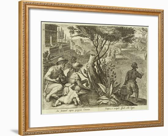 Plate from the Series Venationes Ferarum, Avium, Piscium, Fiandre-null-Framed Giclee Print