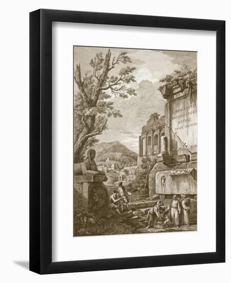 Plate I, from 'Ruins of the Palace of Emperor Diocletian at Spalatro in Dalmatia', Published 1764-Robert Adam-Framed Premium Giclee Print