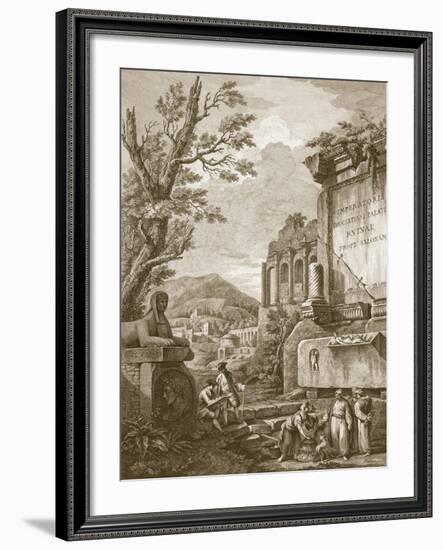 Plate I, from 'Ruins of the Palace of Emperor Diocletian at Spalatro in Dalmatia', Published 1764-Robert Adam-Framed Giclee Print