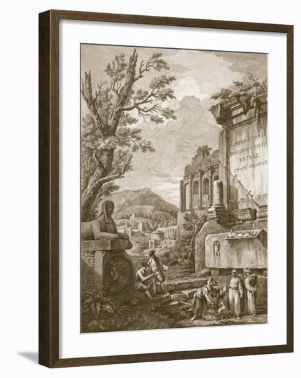 Plate I, from 'Ruins of the Palace of Emperor Diocletian at Spalatro in Dalmatia', Published 1764-Robert Adam-Framed Giclee Print