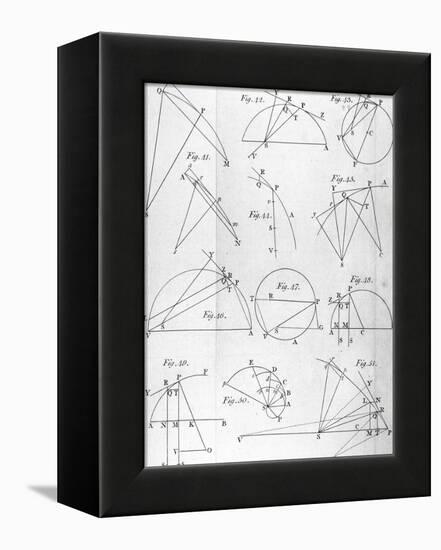 Plate IV from "The Mathematical Principles of Natural Philosophy" by Sir Isaac Newton 1777-null-Framed Premier Image Canvas